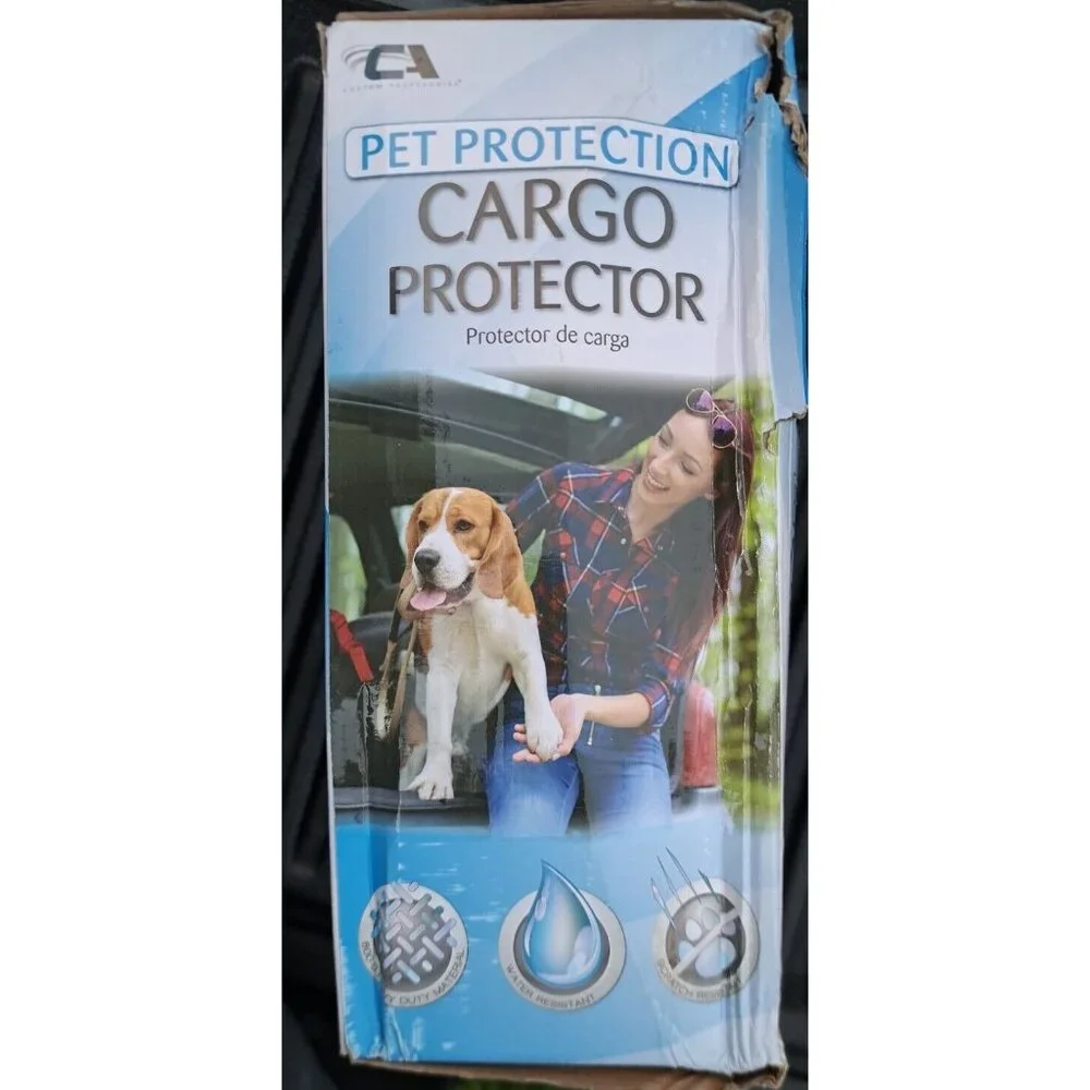 Pet Protection Quilted Cargo Protector With Bumper Guard & Rear Headrest Clips - Picture 3 of 6